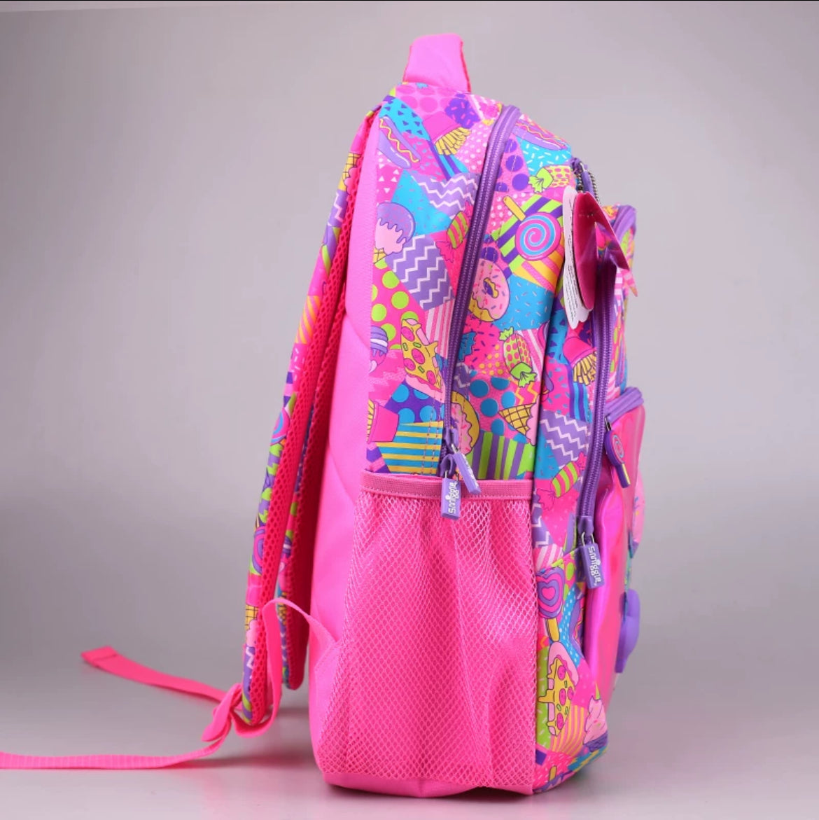 Smiggle Pink Schoolbag Brand Ice Cream Backpack 43cm