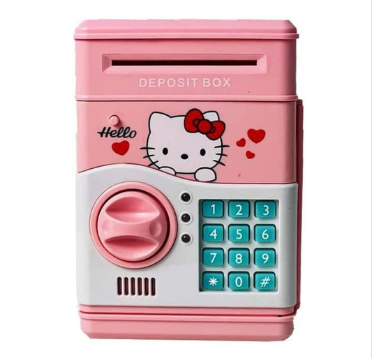 Hello Kitty Money Safe Kids Piggy Savings Bank with Electronic Lock