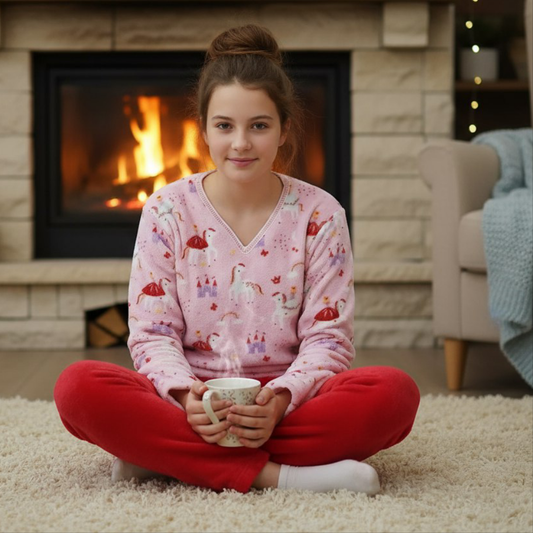 Warm Winter Pijama For Girls Unicorn 12-14y