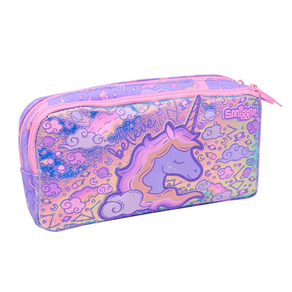 Smiggle Pencil Case Double Zip Unicorn Design