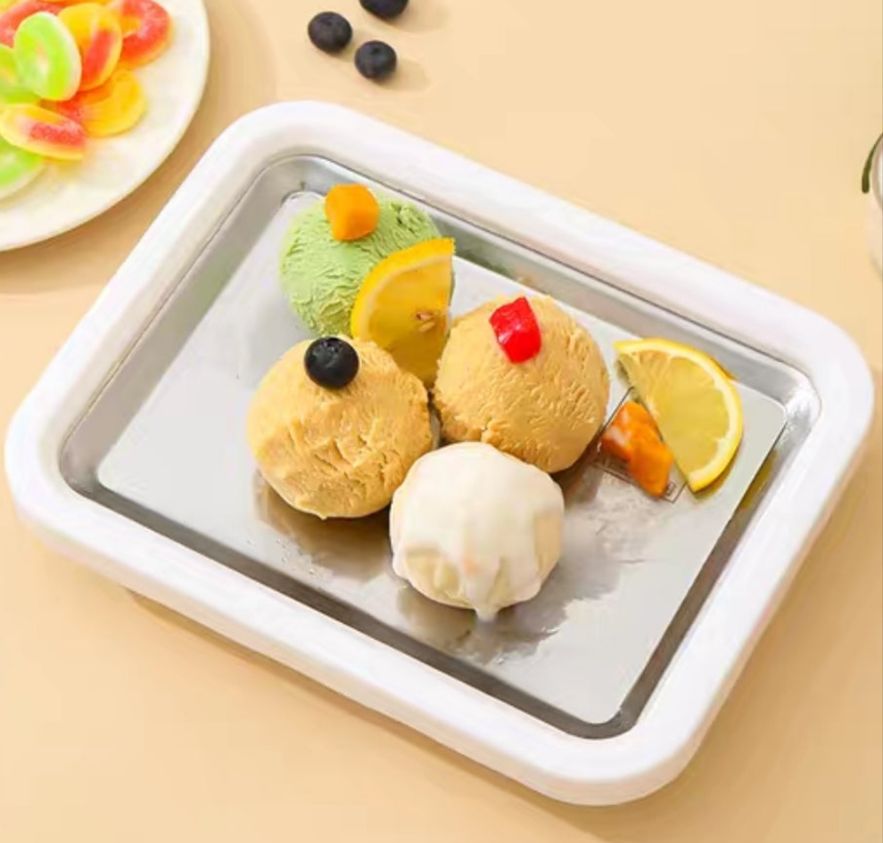 Home made Ice Cream Tray Ice Cream Maker + GIFT 2 Ice Cream Cup With 2 Spoon