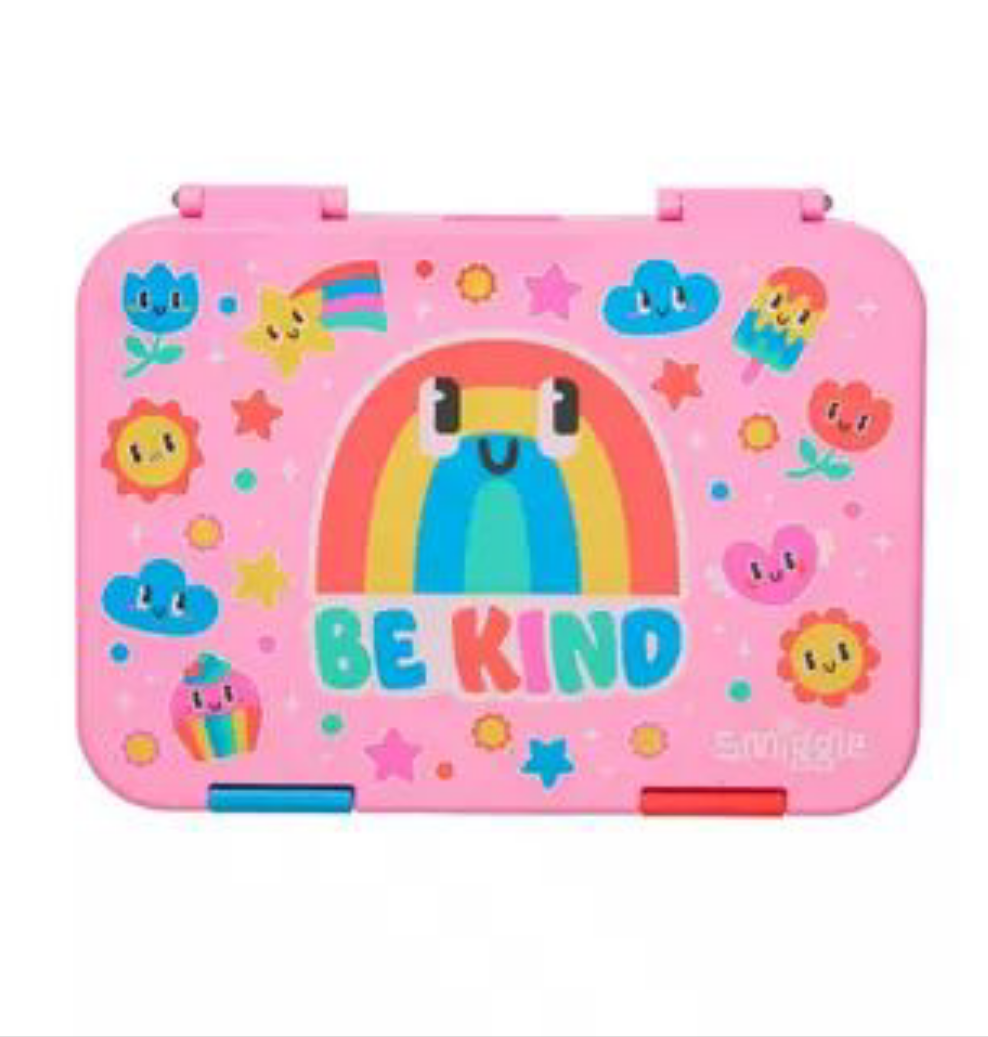 Smiggle Lunch Box Rainbow Design 21x15x4.5