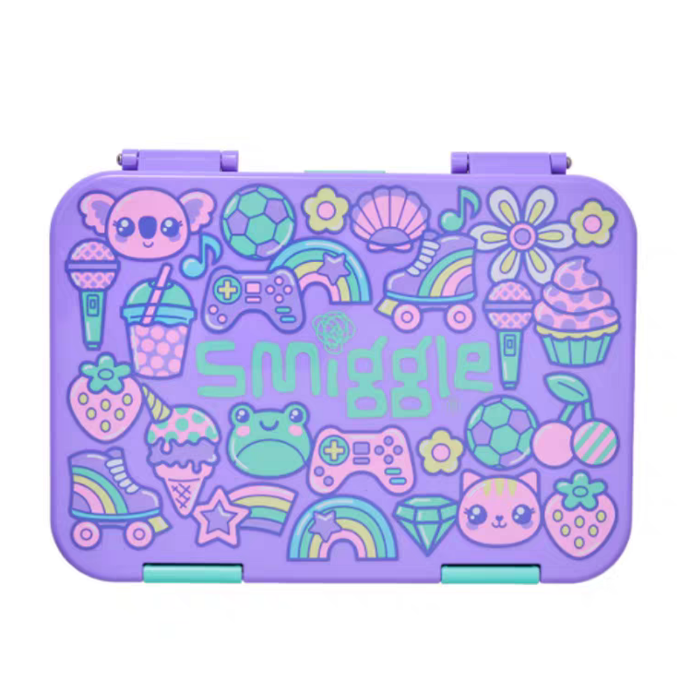 Smiggle Cartoon Design  Lunch Box 21x15x4.5