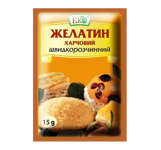 Gelatin Eco kharchoviy shvidkorozchinny 15 g