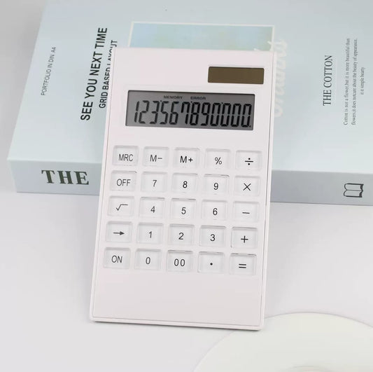 Portable Calculator, Simple Clear Press Design Plastic Office Calculator For Student