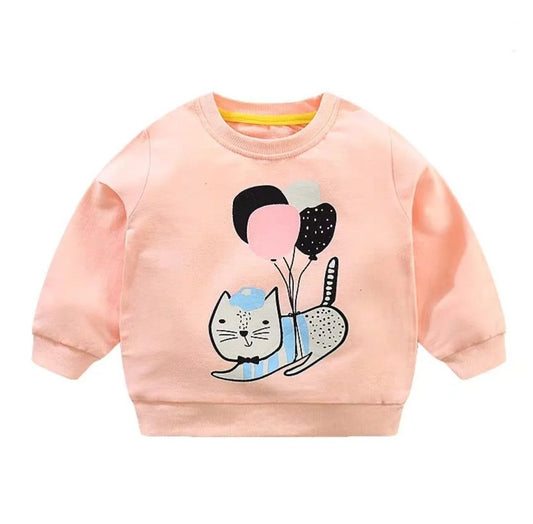 Cotton 100% Sweater Cat Design 3y