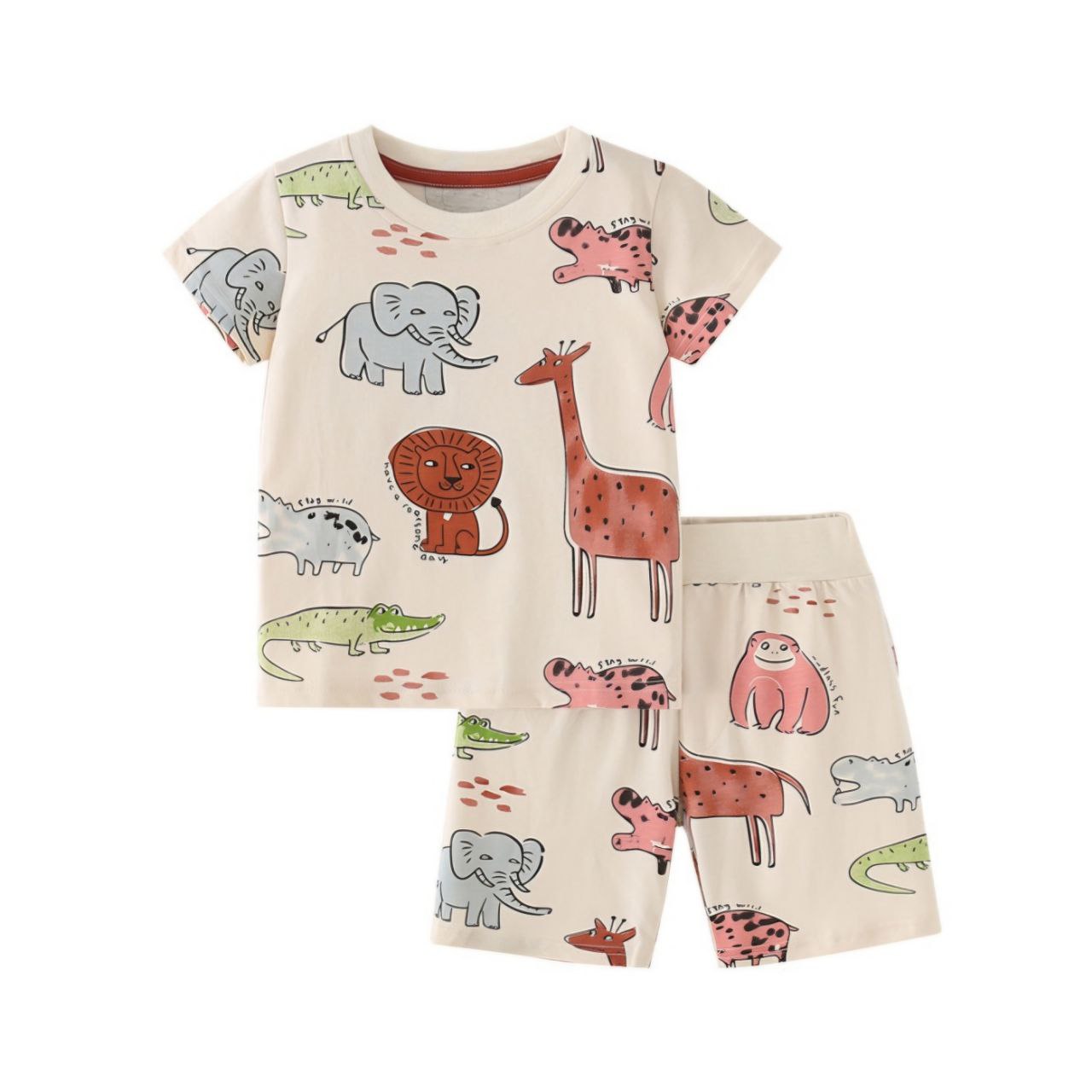 Pijama Animals For Kids Cotton100% Size 1-8y