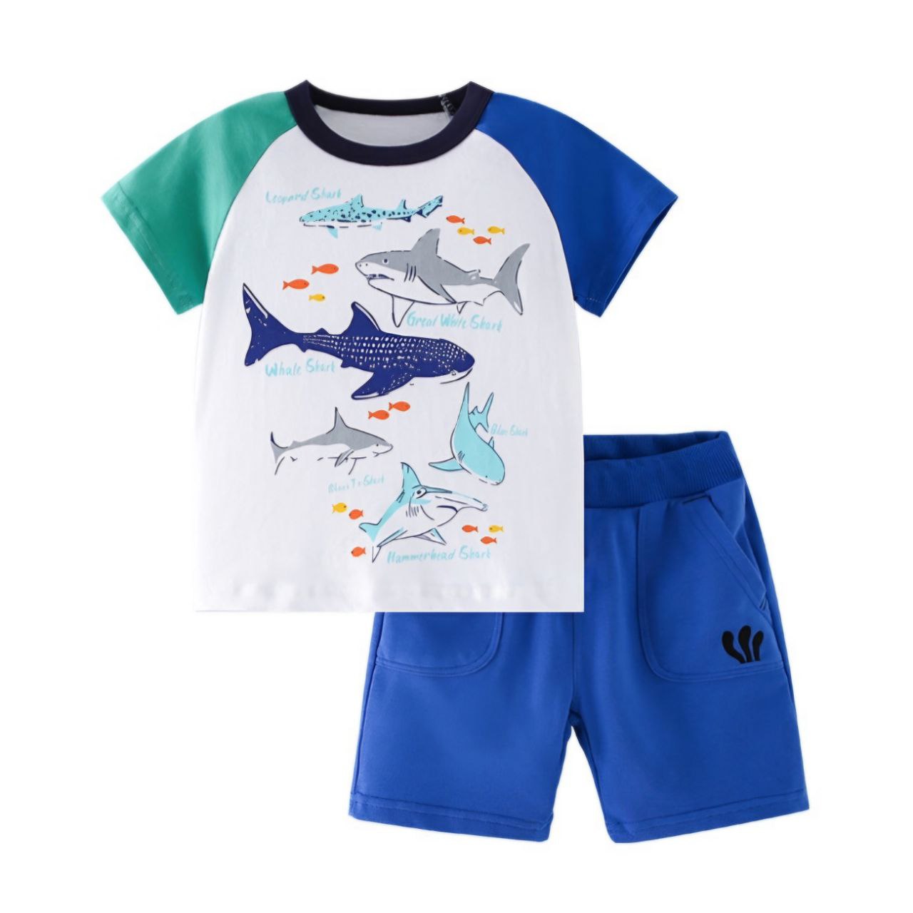 Pyjama Shark For Boys Cotton 100% Size 1-8