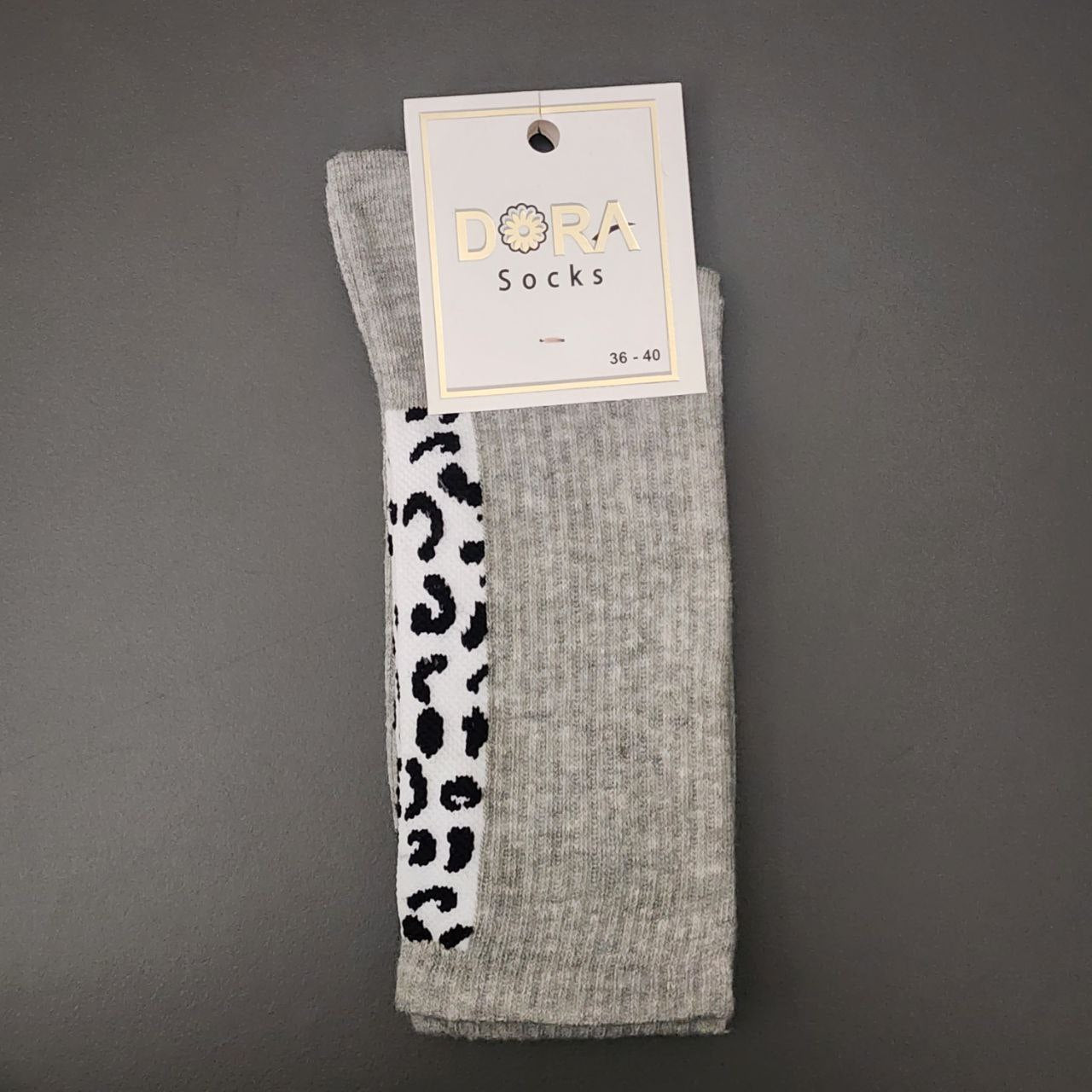 Long Socks Cotton With Design  Size 36-40