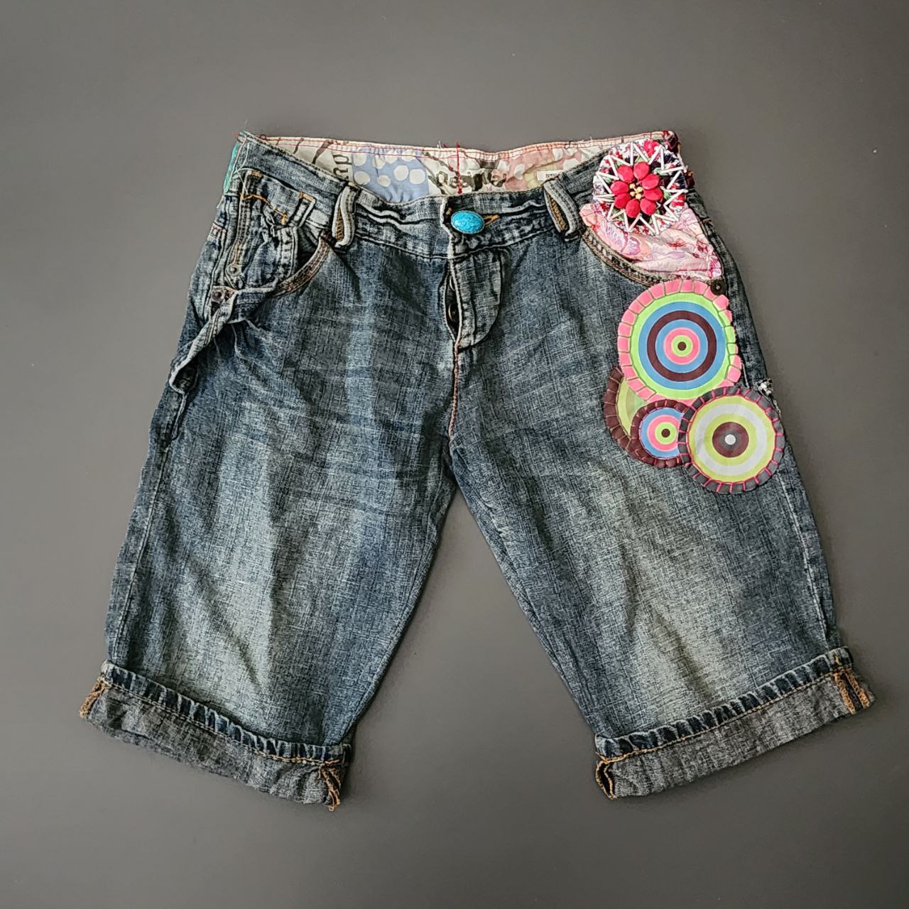 Short For Women Brand Desigual Straight Fit Size S