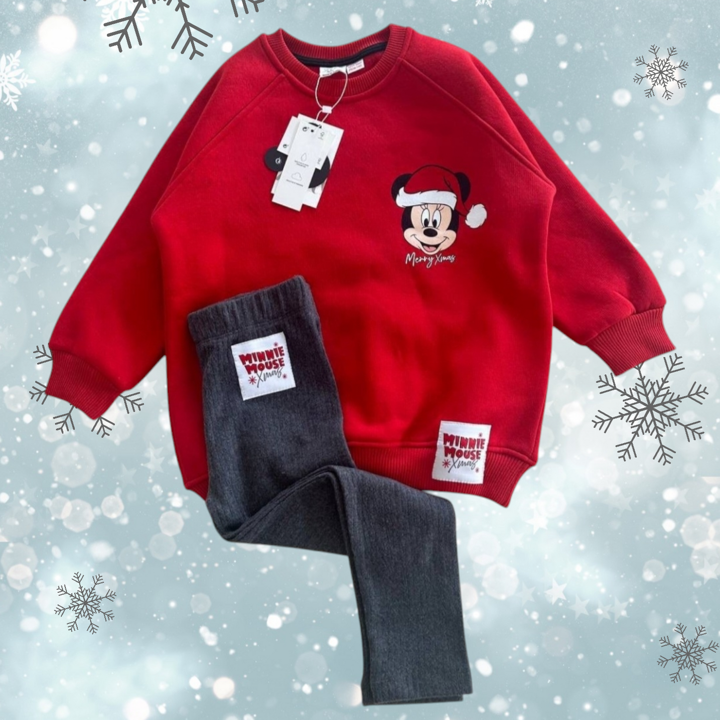 Warm Christmas Outfit Fleece 3-10y