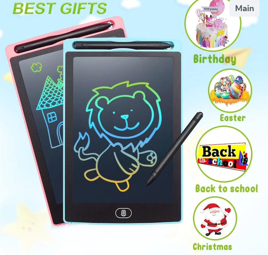 Colorful LCD Writing Tablet for Kids, Gift for 3-8 Year Olds. Size 30x20cm