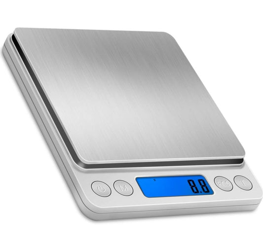 Digital Kitchen Scales, Portable Electronic Food Weighing Scale, 0.1g to 3kg ,LCD Display