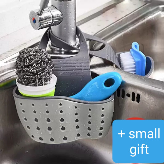 Kitchen Sink Storage Hanging Basket Plastic Dishwashing