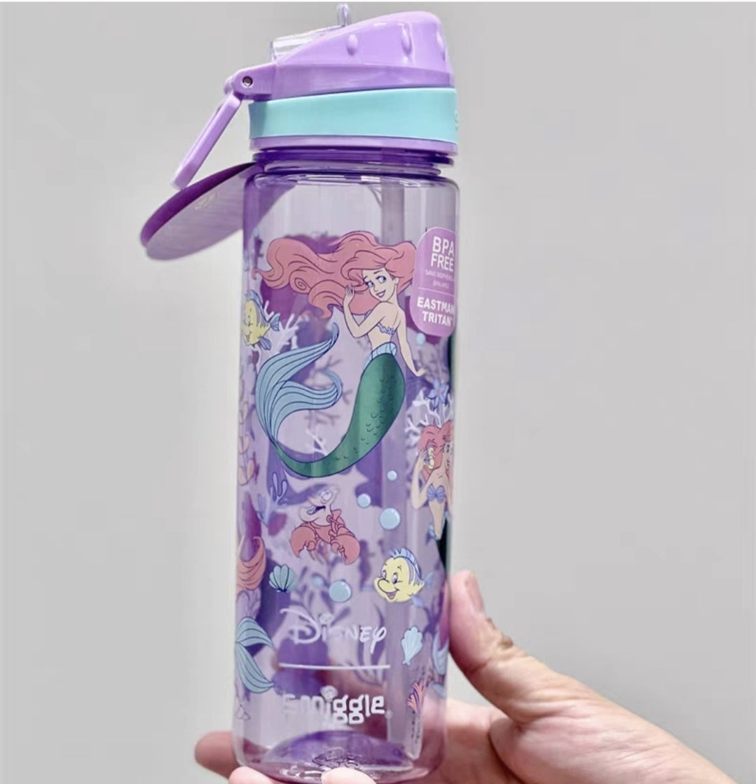 Smiggle Purple Mermaid Drink Up Plastic Bottle 650ml