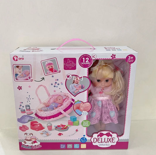 Deluxe Lovely Dall Hada Bebe 12 sounds 38x35x12cm