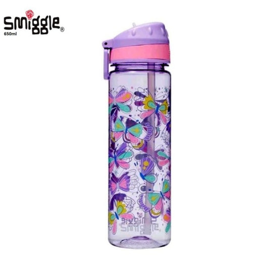 Smiggle Butterfly Design Water Bottle 650ml 24cm