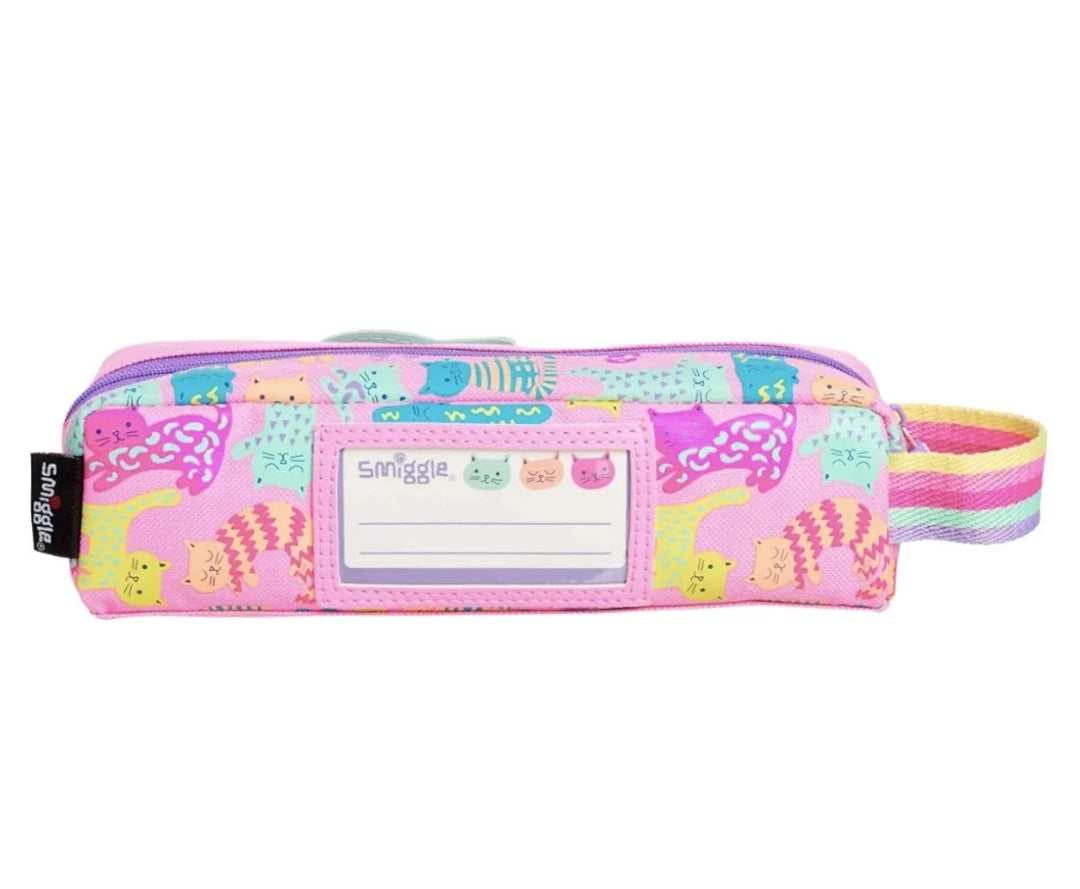 Smiggle Topsy Teeny Tiny Pencil Case | Cat Print, Pink