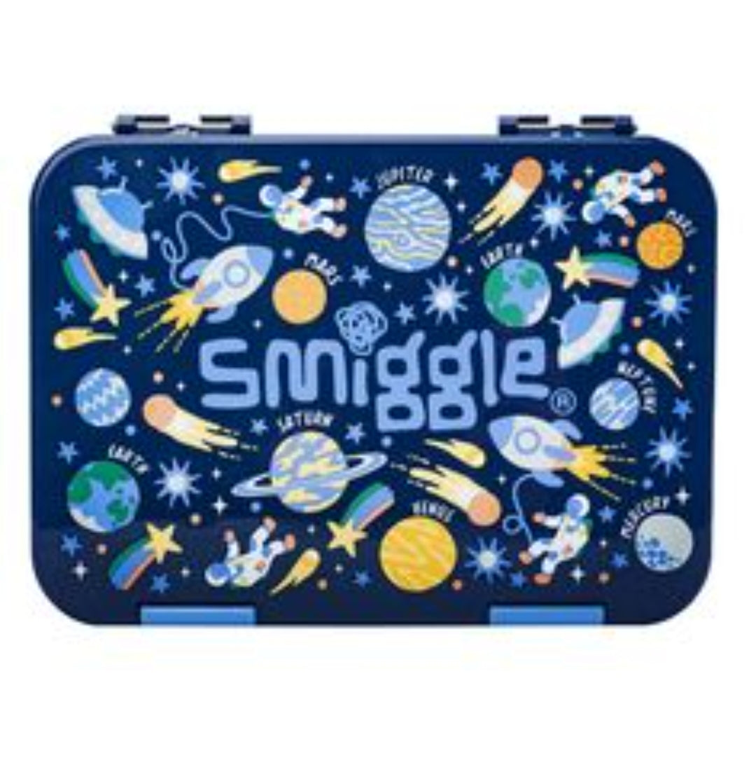 Smiggle Bento Lunch Box Space Design 21x17x5cm