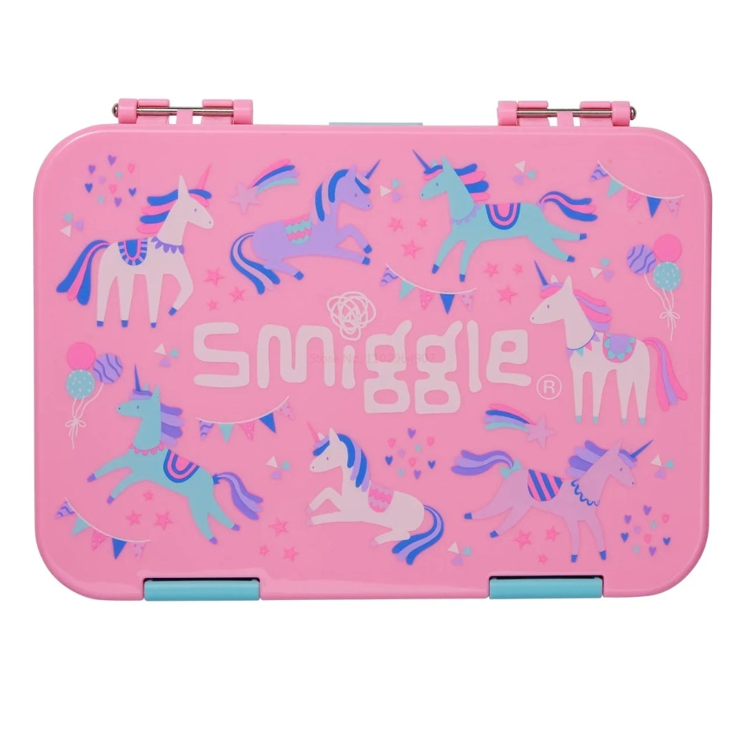 Smiggle Lunch Box Unicorn Design 21x15x5cm