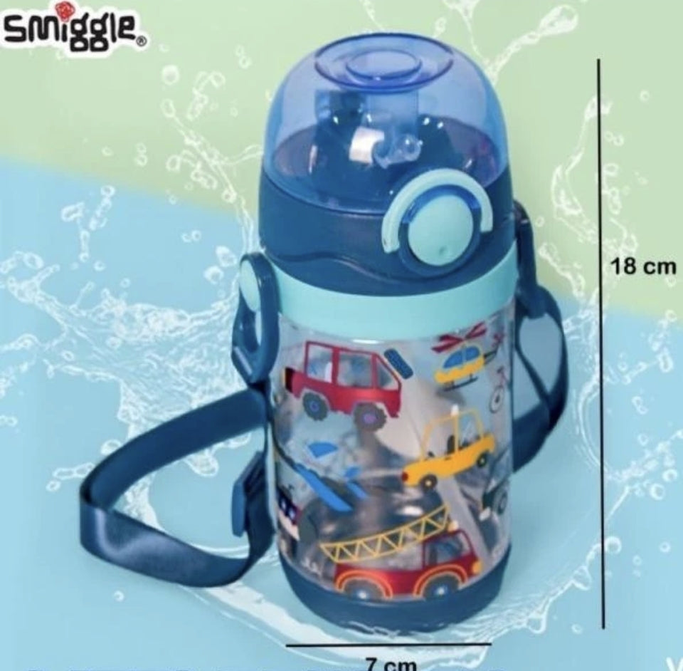 SMIGGLE Bottle  500 ML 18cm BPA Free Cars Design