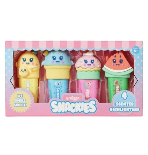 Smiggle Original Snackies Scented Highlighters 4pcs