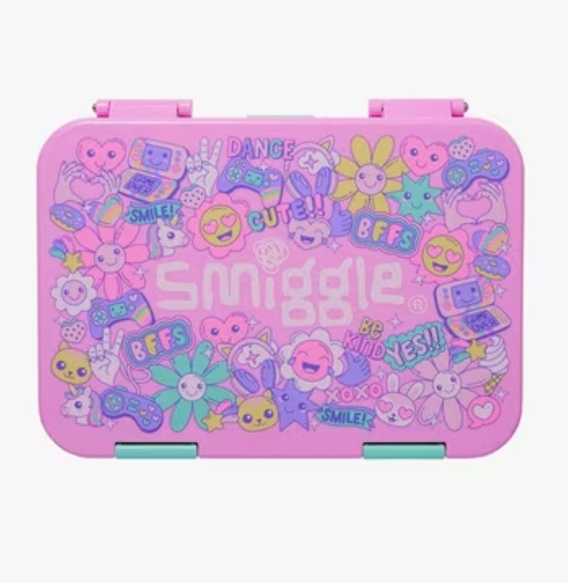 Smiggle Lunch Box Bento Flower Design  21x15cm