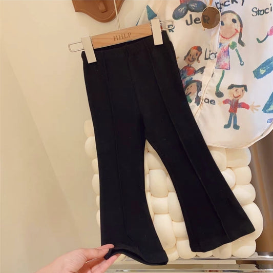 Black Wide Leggings Size 6-7y