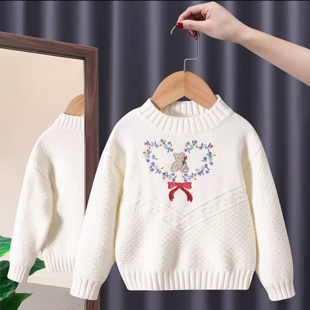 Nice Teddy Design Sweater Last pc 4-5y