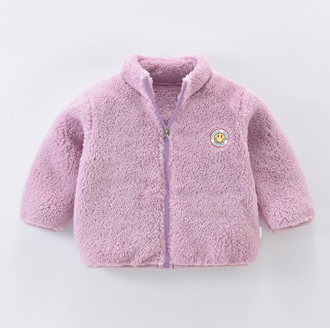 Warm Purple Jacket For Girls 2-8Y