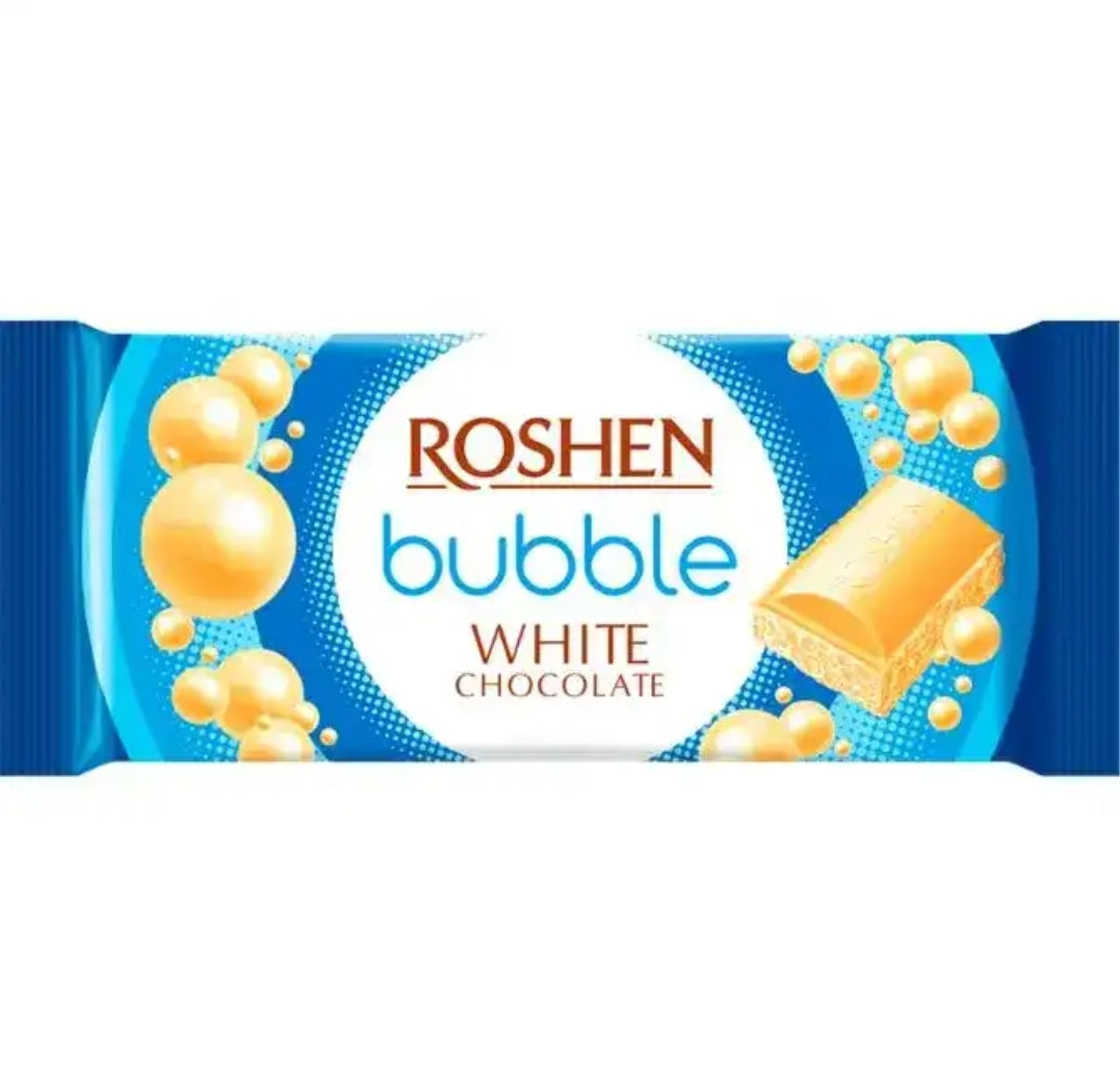 CHOCOLATE ROSHEN WHITE BUBBLE WHITE PORITY 80 G