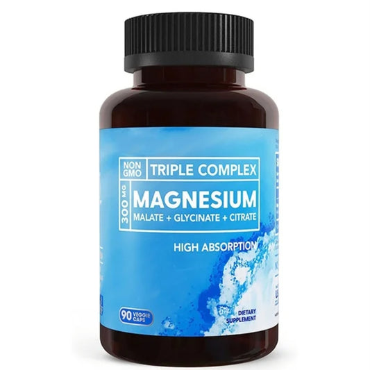 Triple Magnesium Complex 300mg,90 Veggie Capsules