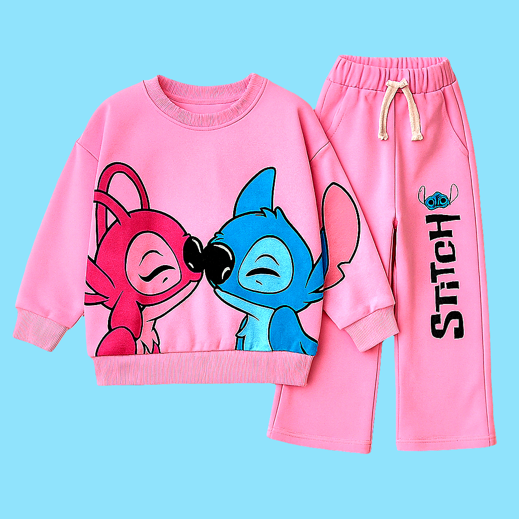 Stitch Outfit For Girls Cotton 3-10y