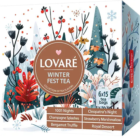 Winter Fest Tea , Lovare  Collection of 90 Exquisite Teas