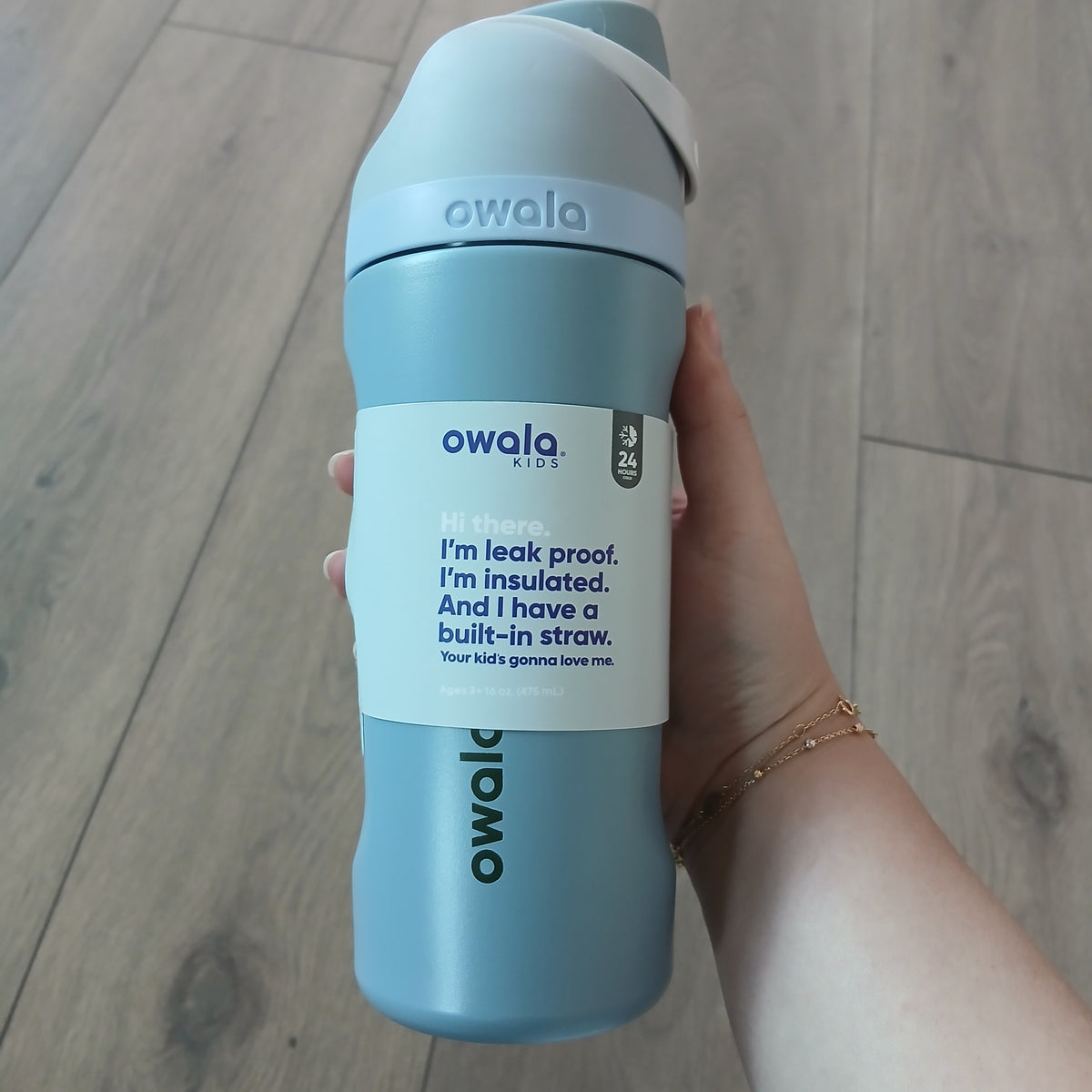 Owala Bottle - Stainless Steel Free Sip Leak-proof | Dusty Blue | 480ml