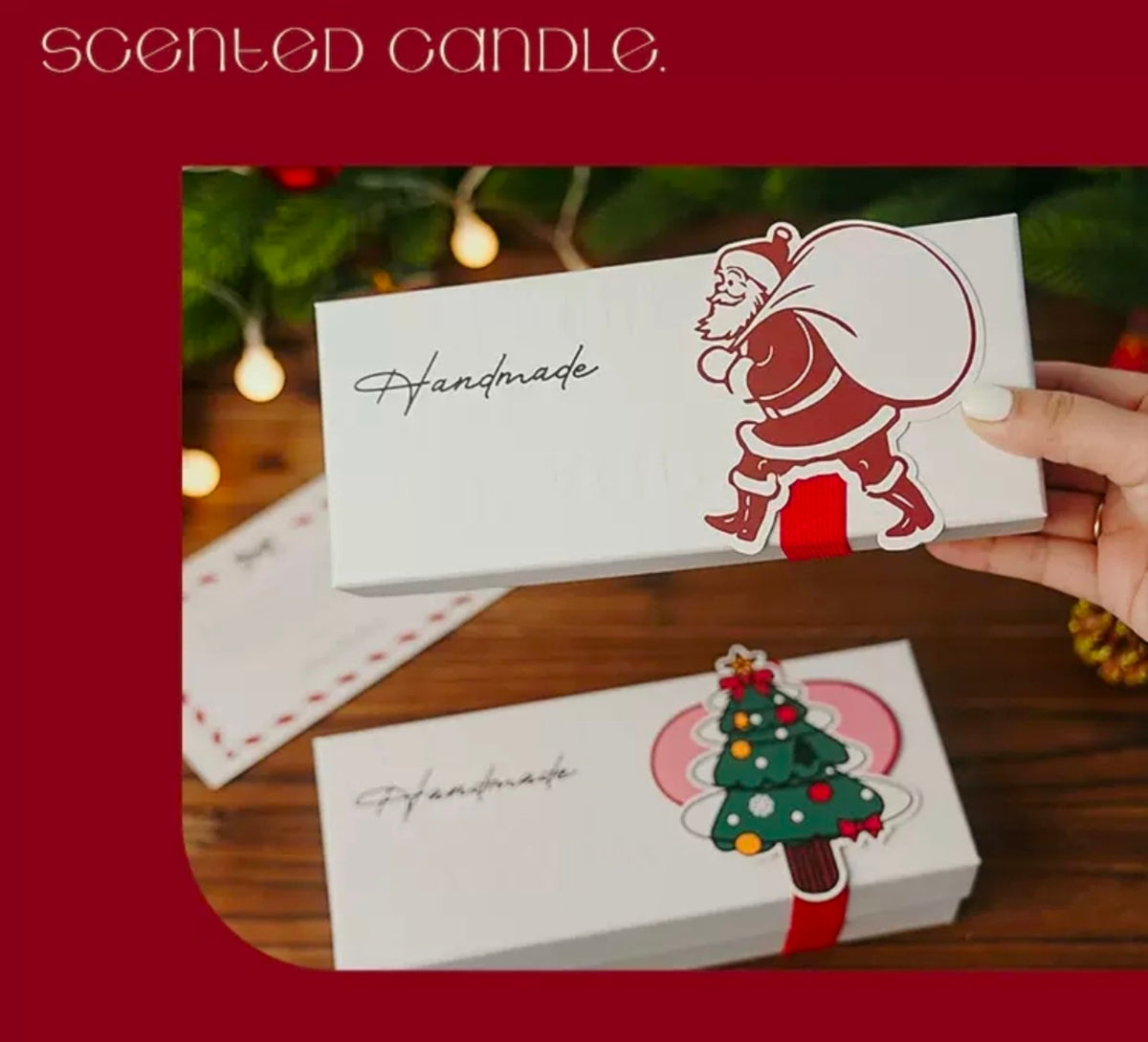 Christmas scented candle gift box packaging