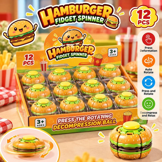 Hamburger Fidget Spinner 12 piece display box