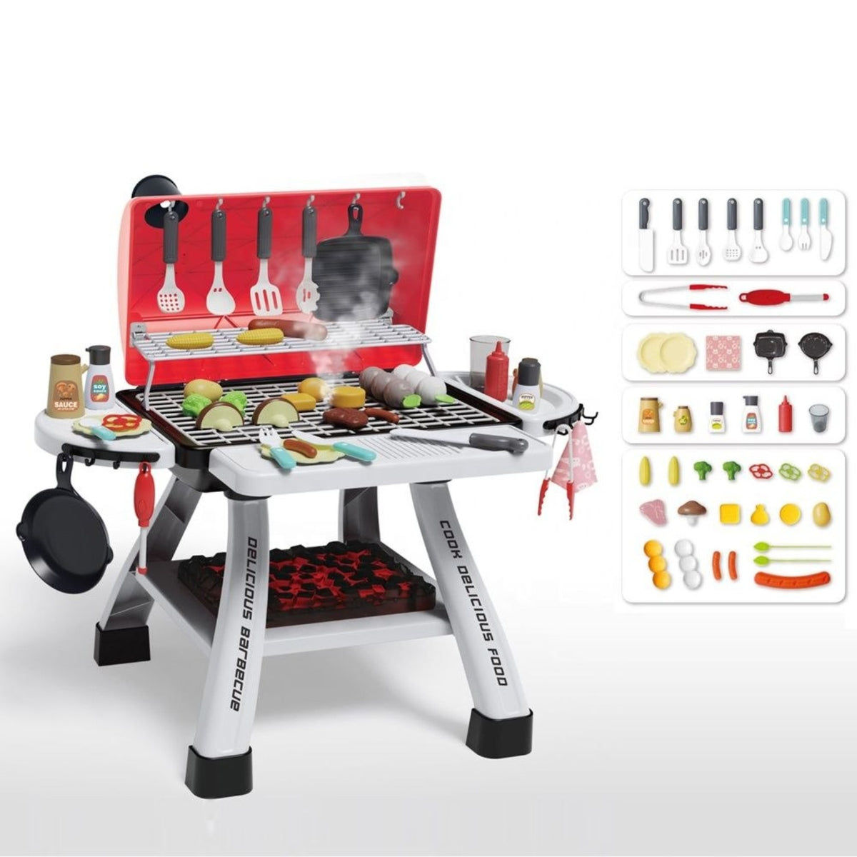 Kids BBQ Grill Pretend Play Set photo 2