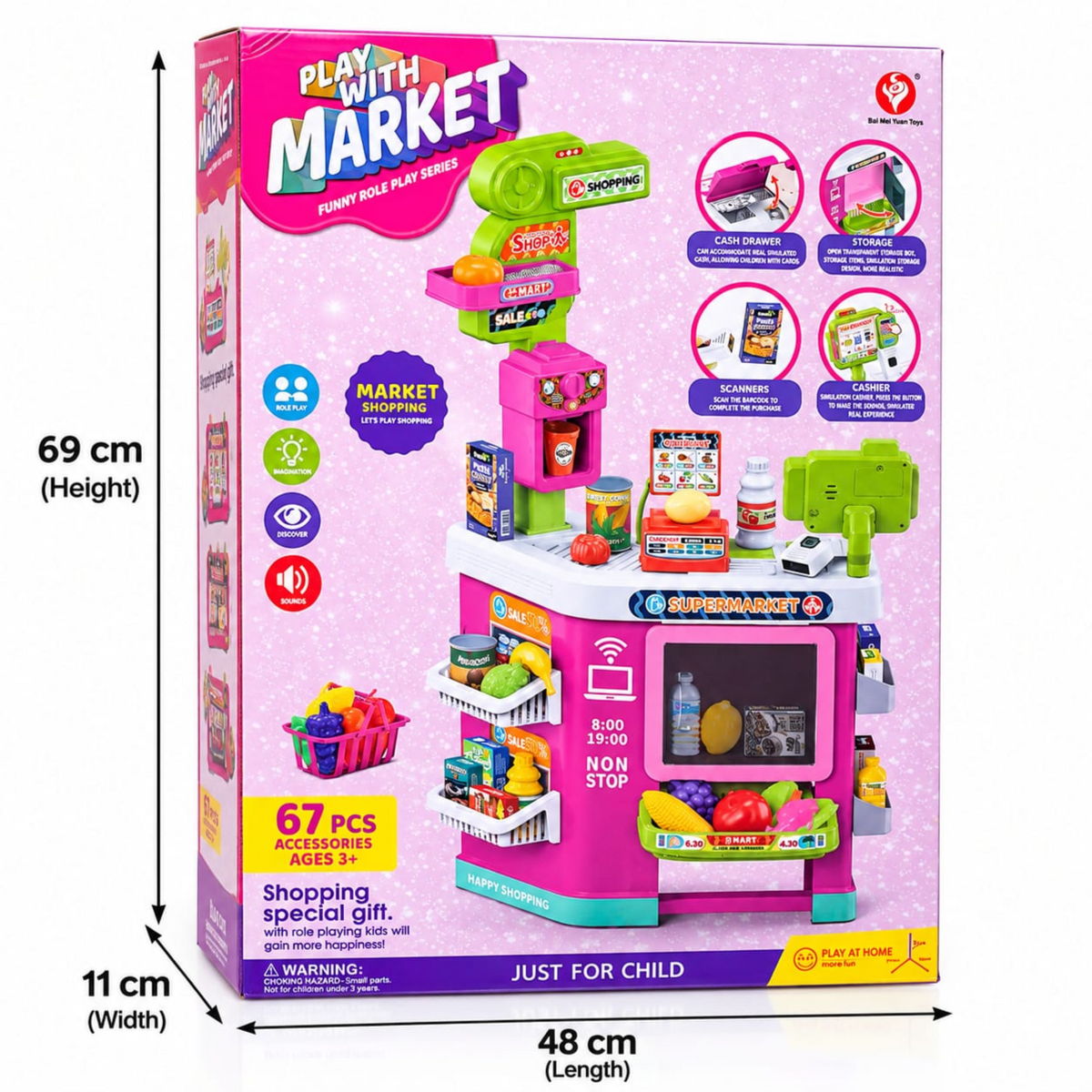 Packaging box dimensions 69 x 48 x 11 cm