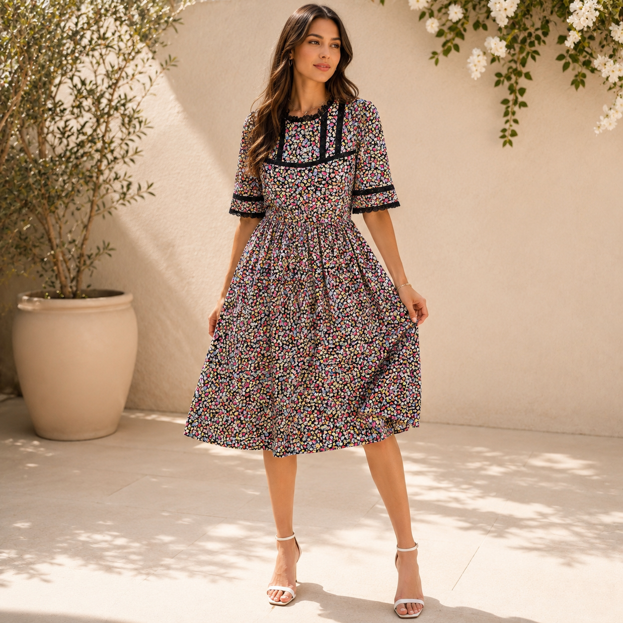 Elegant Floral Dress for Women Brand Vero Moda | Size M