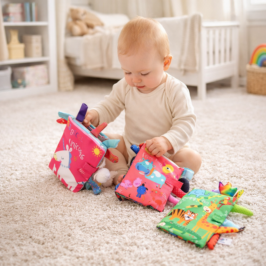 Baby Soft Sensory Cloth Books | 0–2Y