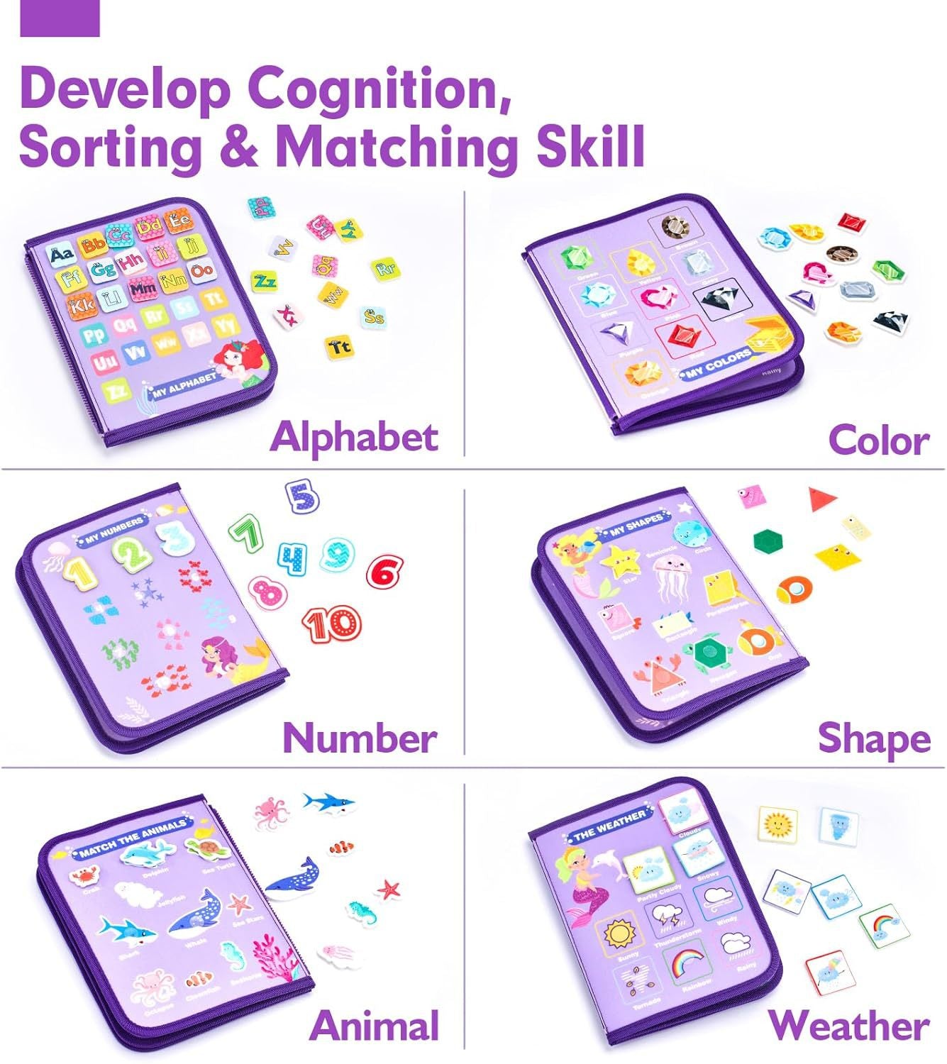 Toddler Busy Board Sensory Preschool Educational Toy For Kids