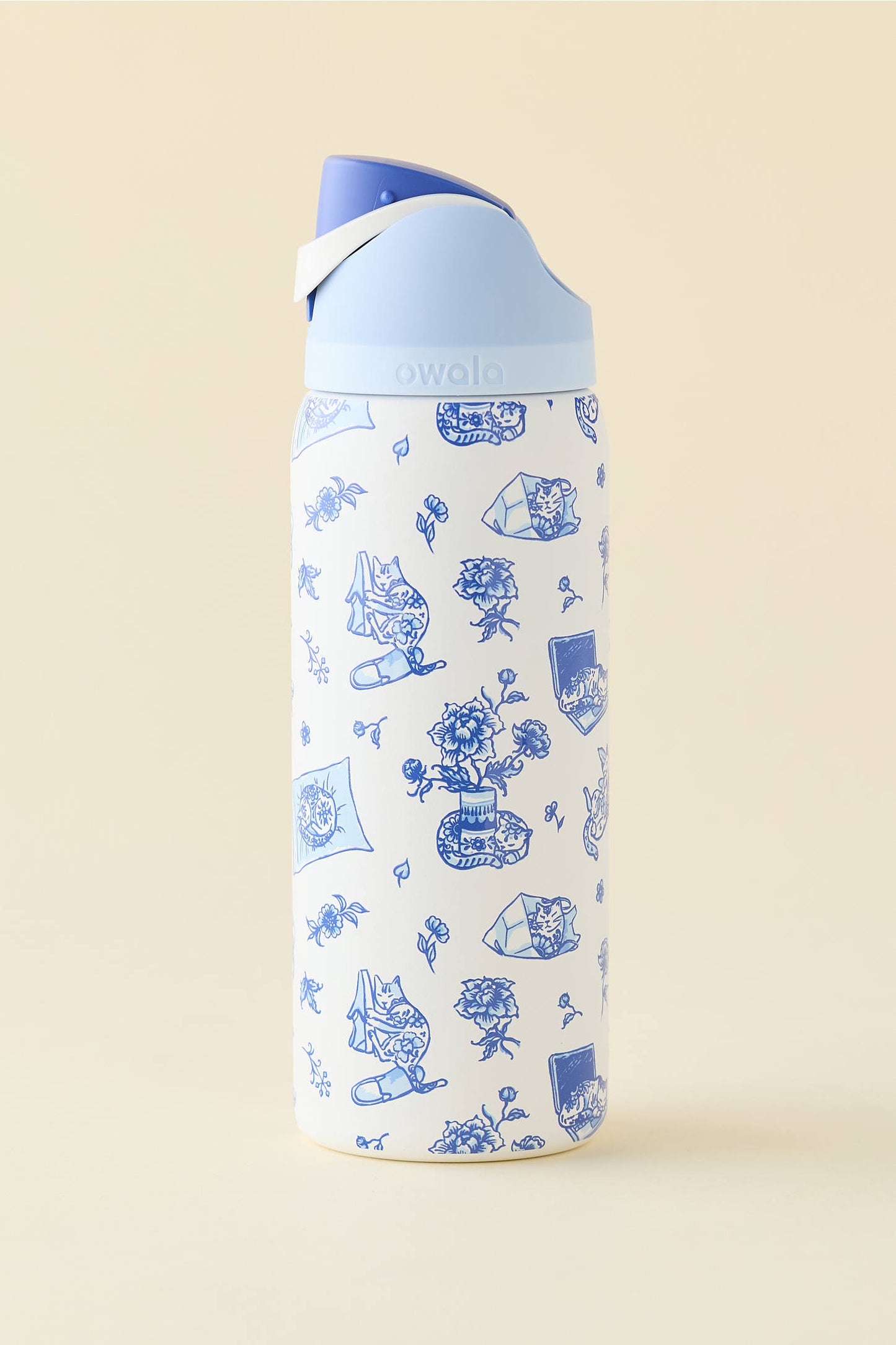 Owala Bottle Stainless Steel FreeSip Leak-proof | Delft Cat | 950ml