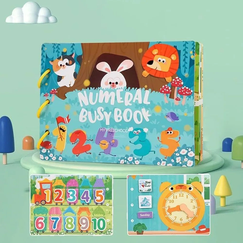 Montessori Busy Book for Children to Develop Learning Skills, and Preschool Educational Toy for Boys and Girls