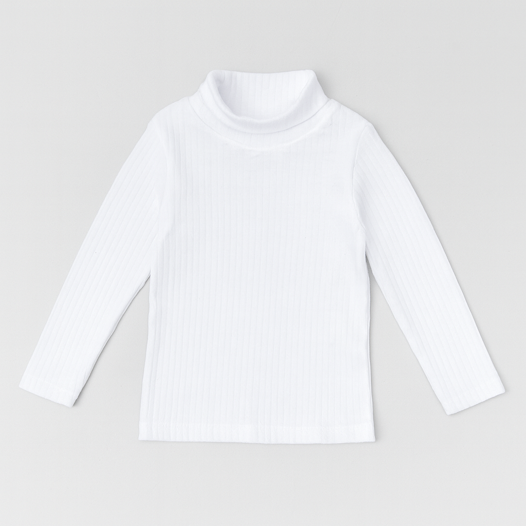 White Long Sleeve Top Cotton For Girls Size 1-13y