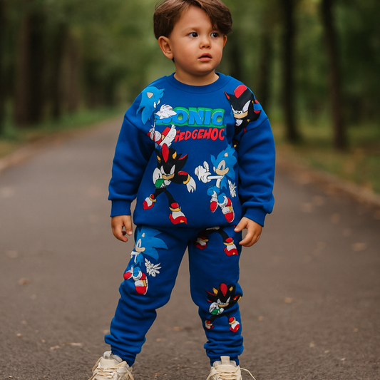 Warm Winter With Fleece Sonic Outfit 3-10y