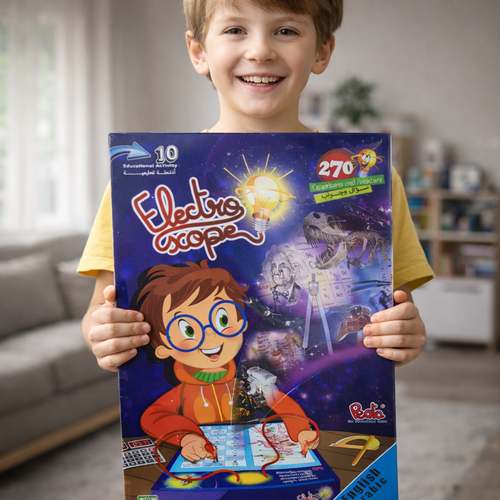 Electroscope Educational Game – Interactive Learning Board | French-English-Arabic | 270 Questions & Answers | Age 7+
