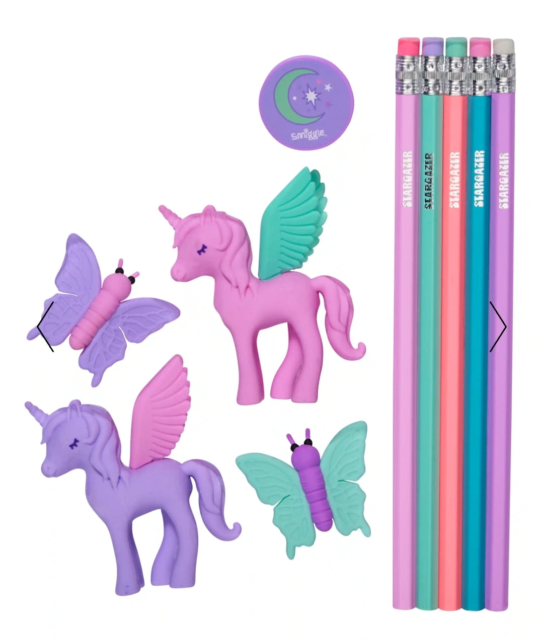 Smiggle Pencil & Eraser Set Stargazer