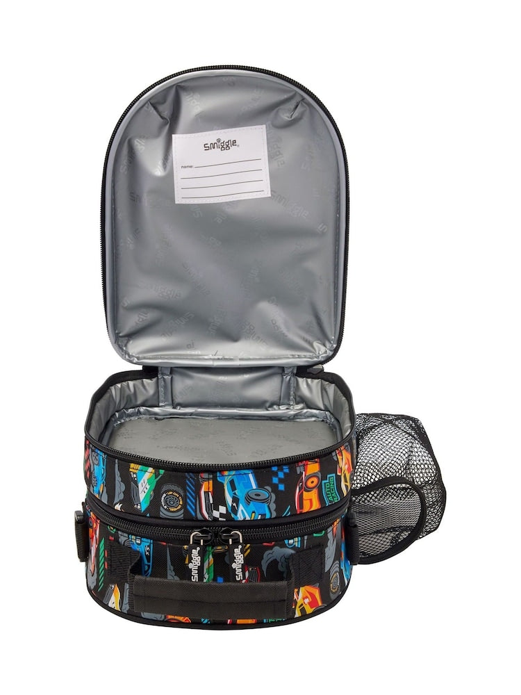 Smiggle Lunch Bag Car Racing |  Shoulder Straps | 25×19×12cm