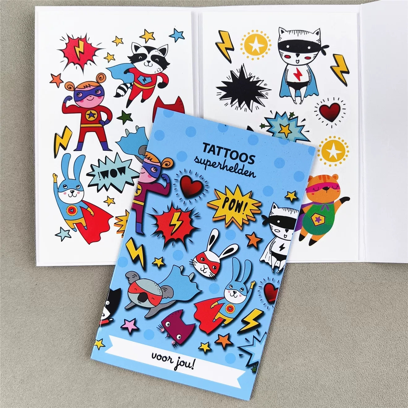 Superheroes Kids Temporary Tattoos - Waterproof & Skin Friendly | 3+